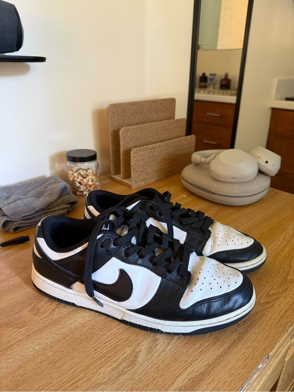 Nike Panda Dunks Black & White Low-Top Sneakers - Men
